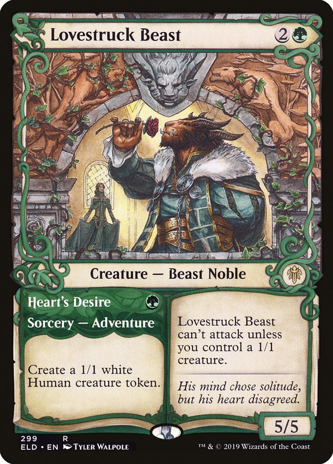 Lovestruck Beast // Heart's Desire (Showcase) [Throne of Eldraine] (ELD 299)
