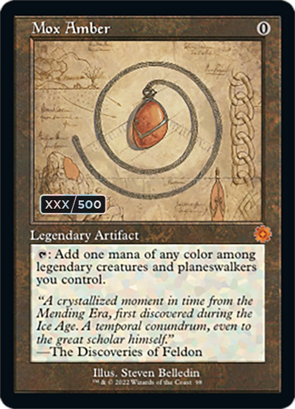Mox Amber (Schematic) (Serial Numbered) [The Brothers' War Retro Artifacts]