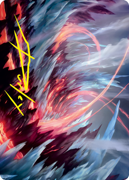 Frostboil Snarl Art Card (Gold-Stamped Signature) [Strixhaven: School of Mages Art Series] (ASTX 47)