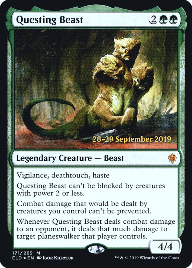 Questing Beast  [Throne of Eldraine Prerelease Promos] (PELD 171S)
