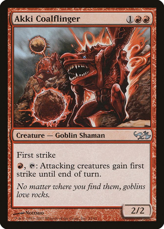Akki Coalflinger [Duel Decks: Elves vs. Goblins] (DD1 33)