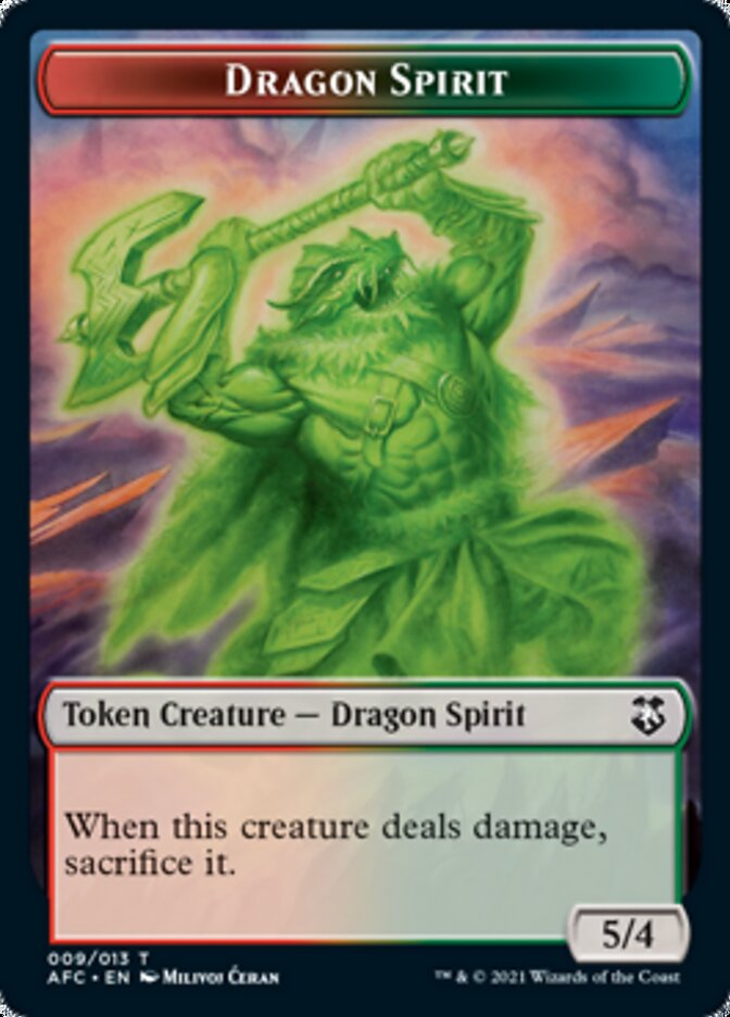 Dragon // Dragon Spirit Double-sided Token [Dungeons & Dragons: Adventures in the Forgotten Realms Commander Tokens] (TAFC 6)