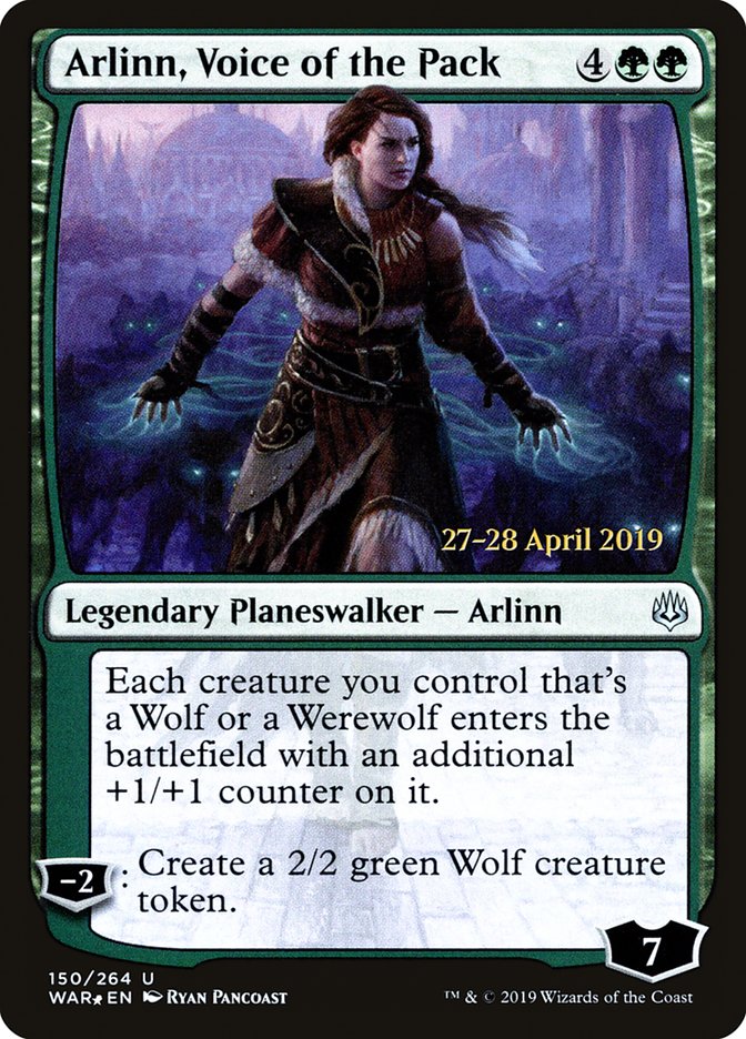 Arlinn, Voice of the Pack  [War of the Spark Prerelease Promos] (PWAR 150S)