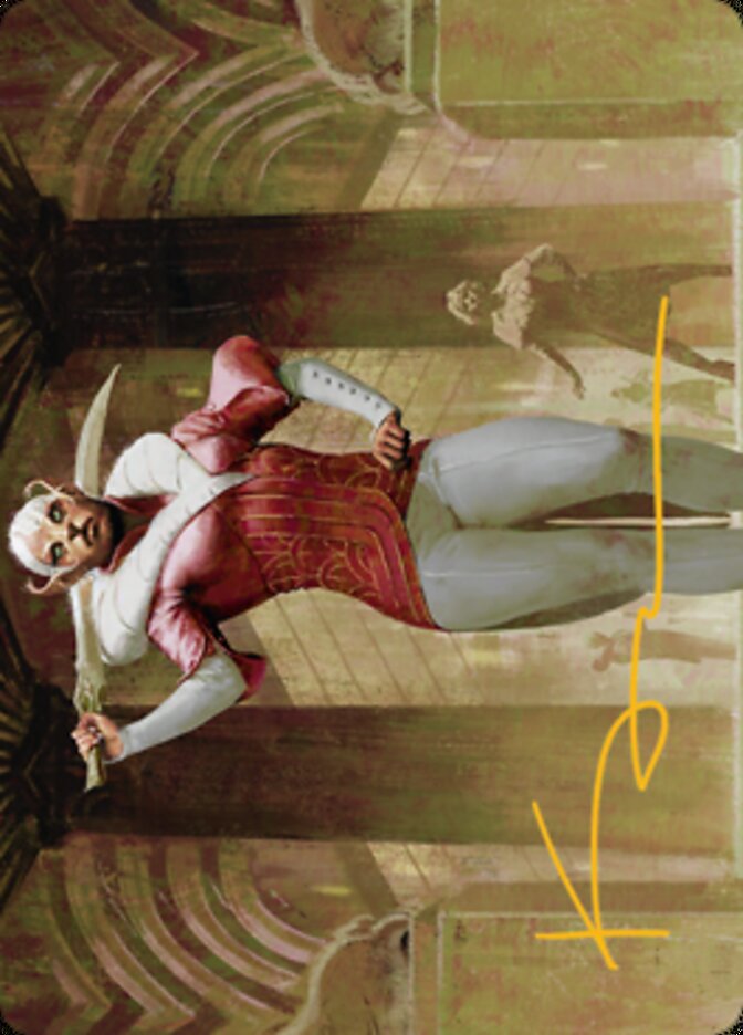 Mage's Attendant Art Card (Gold-Stamped Signature) [Streets of New Capenna Art Series] (ASNC 5)