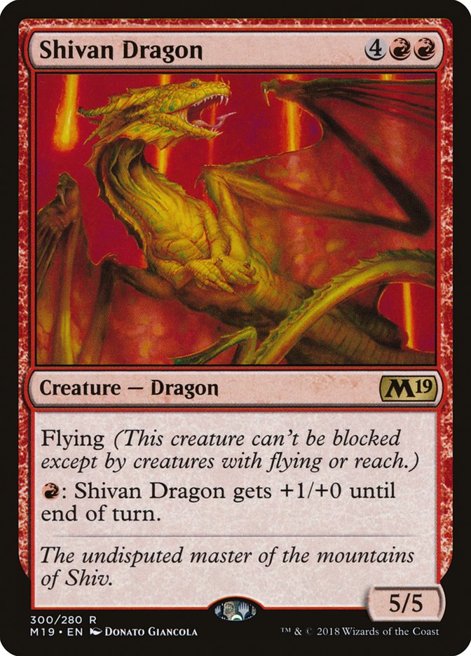 Shivan Dragon [Core Set 2019] (M19 300)