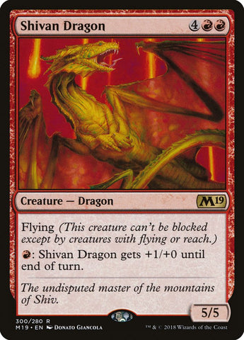 Shivan Dragon [Core Set 2019] (M19 300)
