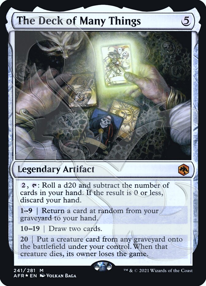 The Deck of Many Things (Ampersand Promo) [Dungeons & Dragons: Adventures in the Forgotten Realms Promos] (PAFR 241A)