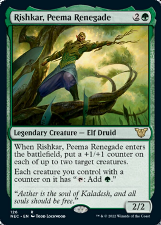 Rishkar, Peema Renegade [Kamigawa: Neon Dynasty Commander] (NEC 126)