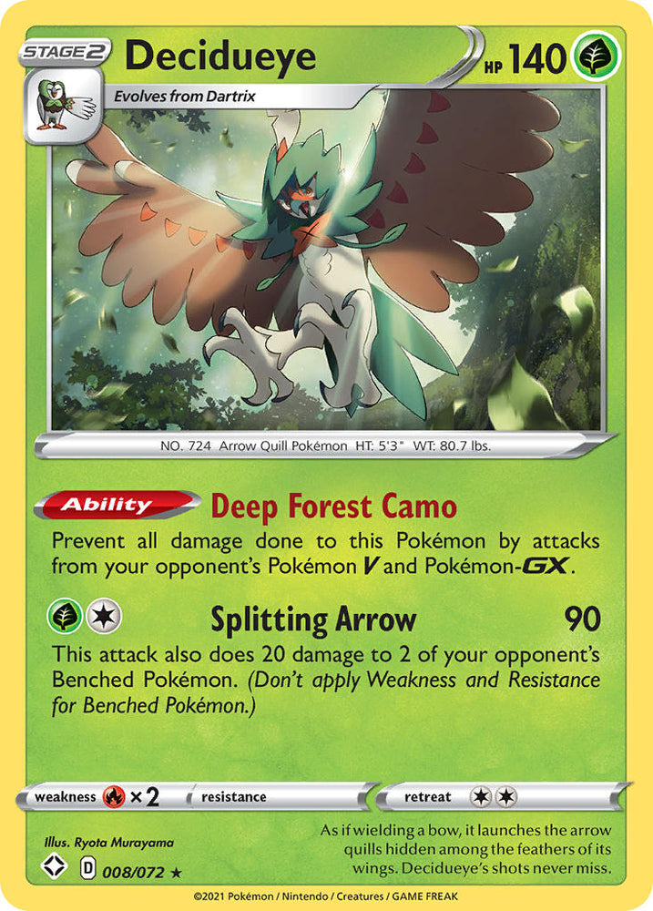 Decidueye (8/72) [Sword & Shield: Shining Fates]