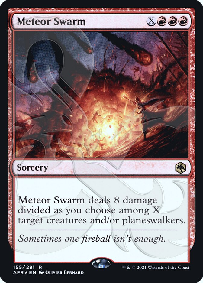 Meteor Swarm (Ampersand Promo) [Dungeons & Dragons: Adventures in the Forgotten Realms Promos] (PAFR 155A)