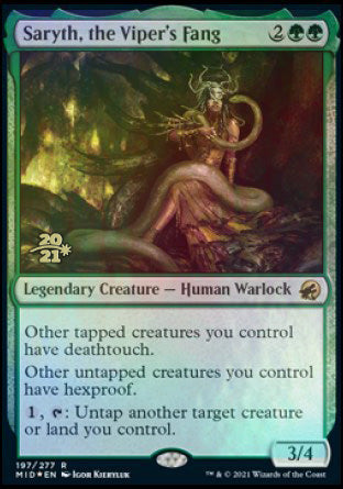 Saryth, the Viper's Fang [Innistrad: Midnight Hunt Prerelease Promos] (PMID 197)