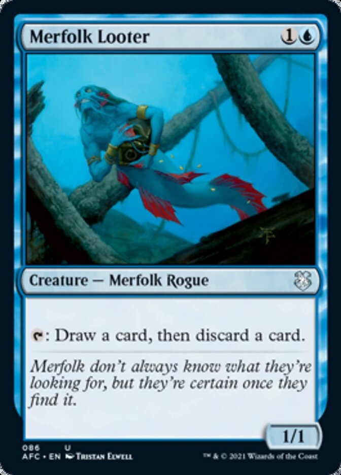 Merfolk Looter [Dungeons & Dragons: Adventures in the Forgotten Realms Commander] (AFC 86)