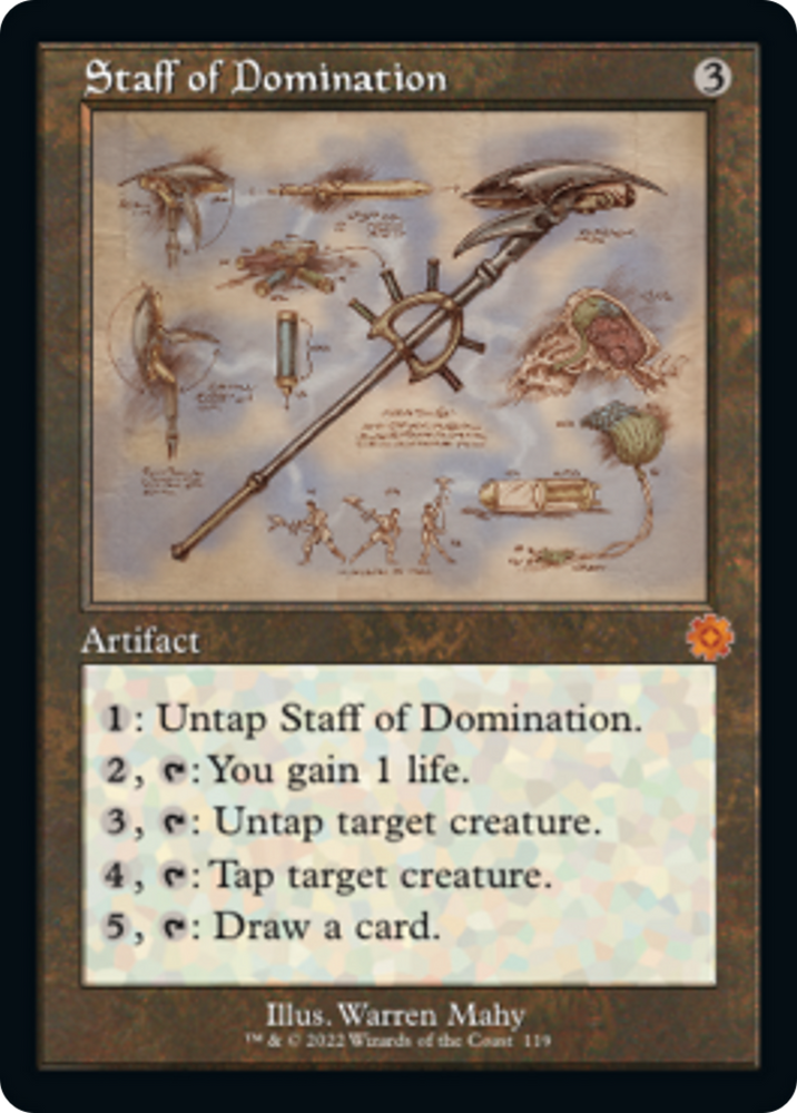 Staff of Domination (Schematic) [The Brothers' War Retro Artifacts]