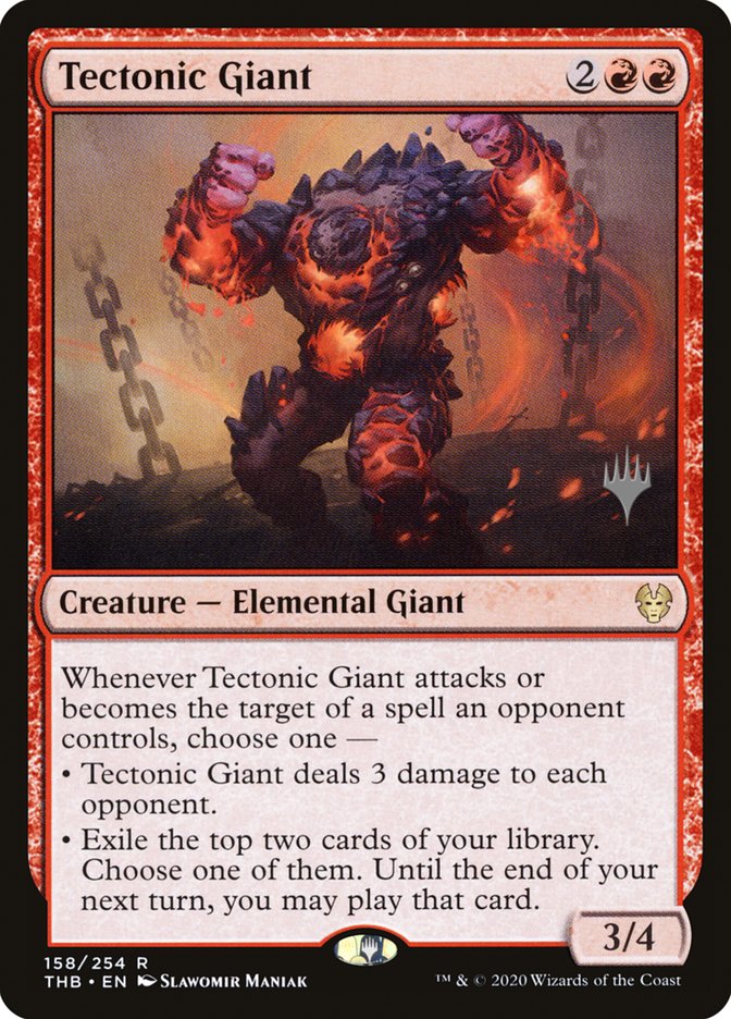 Tectonic Giant (Promo Pack) [Theros Beyond Death Promos] (PTHB 158P)