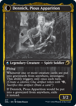 Dennick, Pious Apprentice // Dennick, Pious Apparition [Innistrad: Double Feature] (DBL 217)