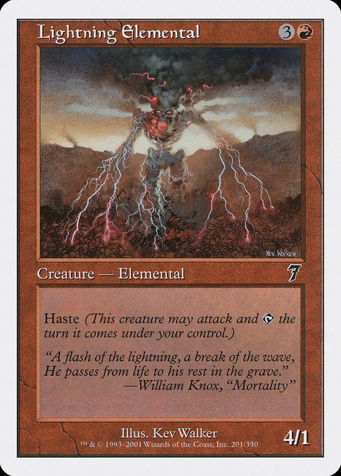 Lightning Elemental [Seventh Edition] (7ED 201)