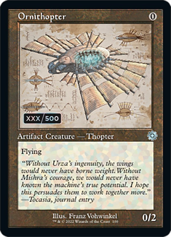 Ornithopter (Schematic) (Serial Numbered) [The Brothers' War Retro Artifacts]