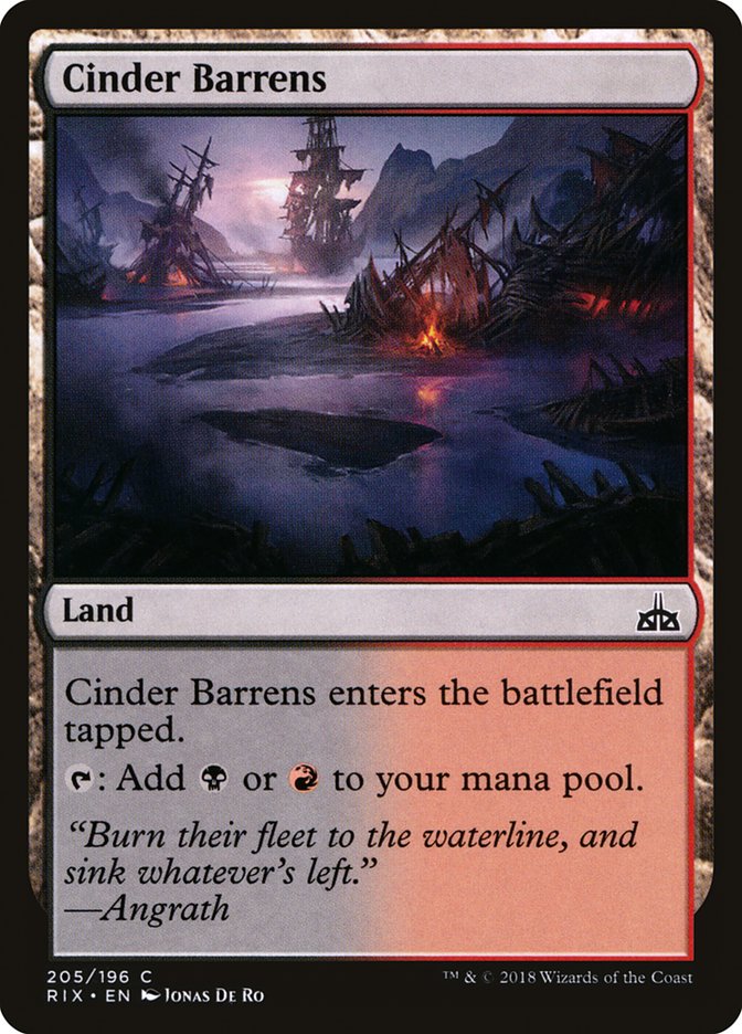 Cinder Barrens [Rivals of Ixalan] (RIX 205)