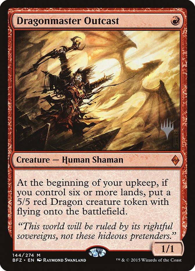 Dragonmaster Outcast (Promo Pack) [Battle for Zendikar Promos] (PBFZ 144P)