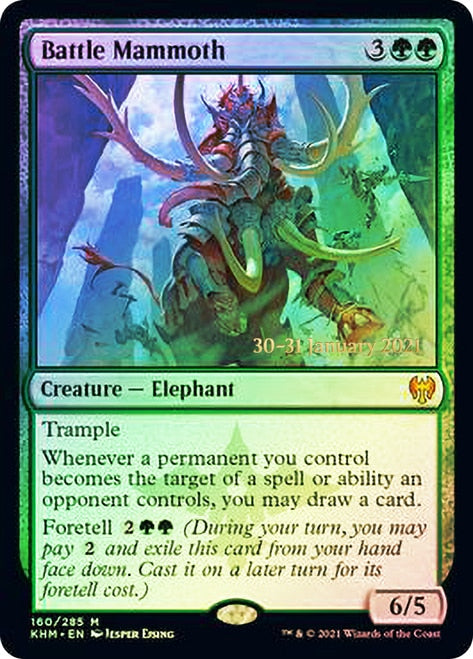 Battle Mammoth  [Kaldheim Prerelease Promos] (PKHM 160)