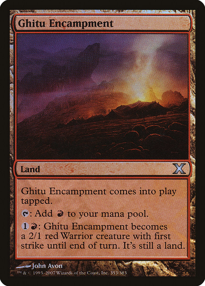 Ghitu Encampment (Premium Foil) [Tenth Edition] (10E 353)