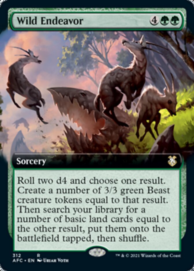 Wild Endeavor (Extended) [Dungeons & Dragons: Adventures in the Forgotten Realms Commander] (AFC 312)