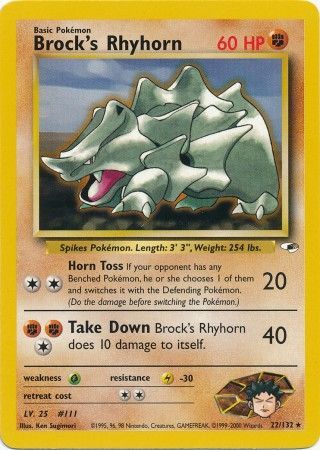 Brock's Rhyhorn (22/132) [Gym Heroes]