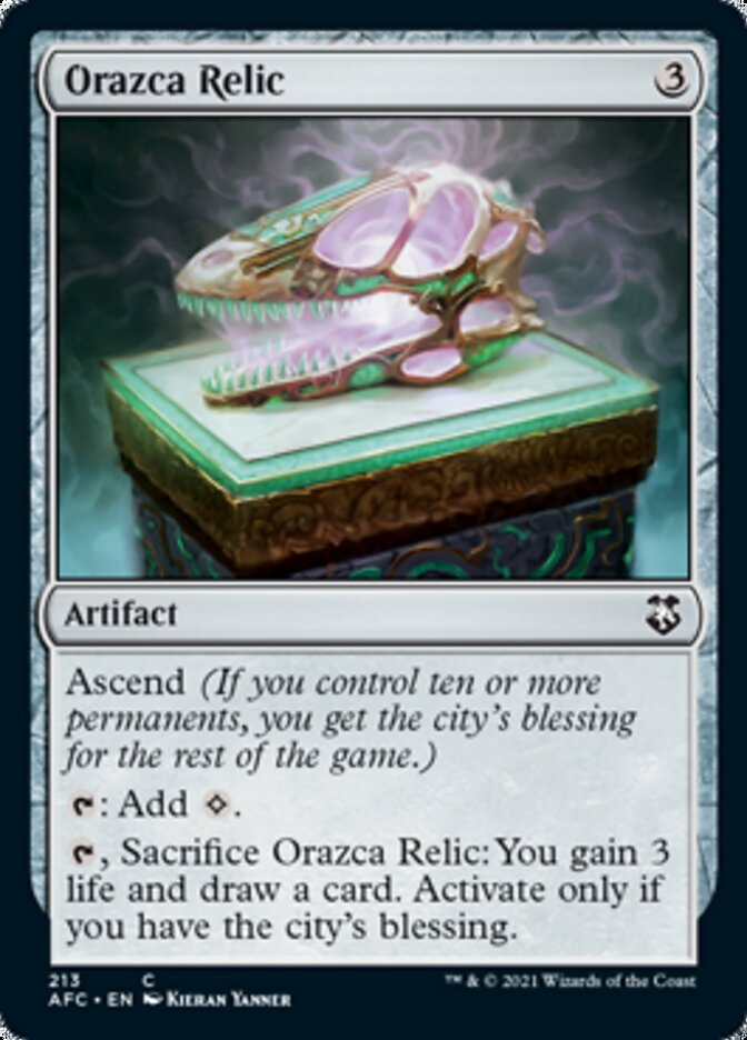 Orazca Relic [Dungeons & Dragons: Adventures in the Forgotten Realms Commander] (AFC 213)