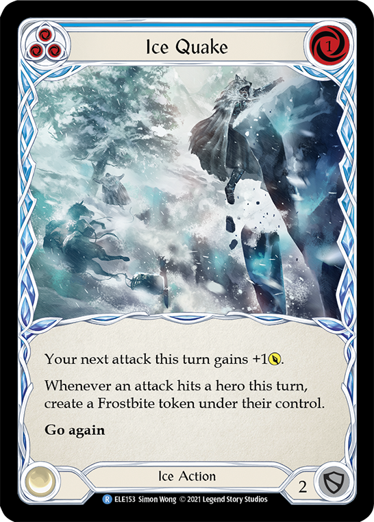 Ice Quake (Blue) [ELE153] 1st Edition Rainbow Foil