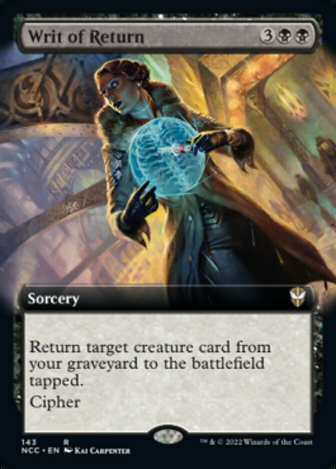 Writ of Return (Extended Art) [Streets of New Capenna Commander] (NCC 143)