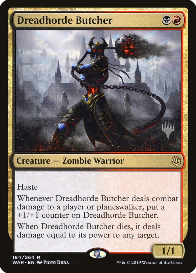 Dreadhorde Butcher (Promo Pack) [War of the Spark Promos] (PWAR 194P)