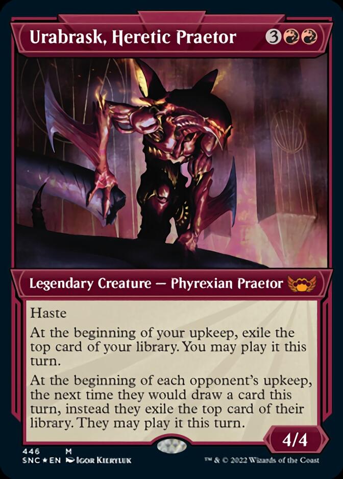 Urabrask, Heretic Praetor (Showcase Art Deco Foil Etched) (SNC 446)