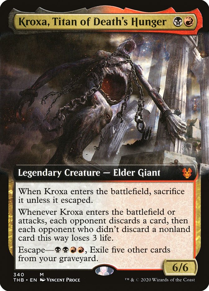 Kroxa, Titan of Death's Hunger (Extended Art) [Theros Beyond Death] (THB 340)