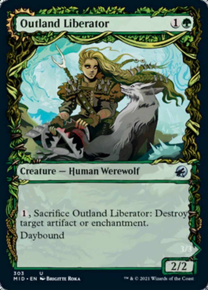 Outland Liberator // Frenzied Trapbreaker (Showcase Equinox) [Innistrad: Midnight Hunt] (MID 303)