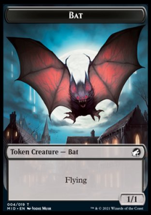 Clue // Bat Double-sided Token [Innistrad: Midnight Hunt Tokens] (TMID 16)
