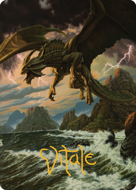 Ancient Bronze Dragon Art Card (Gold-Stamped Signature) [Commander Legends: Battle for Baldur's Gate Art Series]