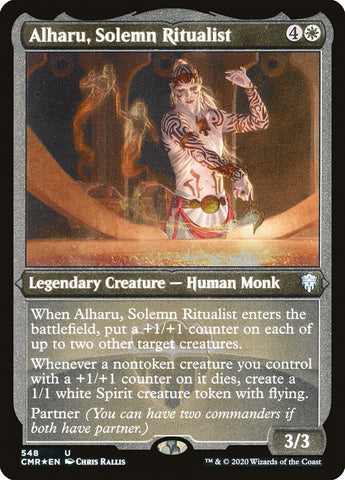 Alharu, Solemn Ritualist [Commander Legends Etched] (PCMR 548)