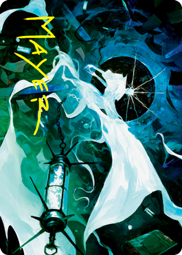 Thirst for Discovery Art Card (Gold-Stamped Signature) [Innistrad: Crimson Vow Art Series] (AVOW 25)