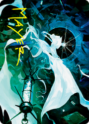 Thirst for Discovery Art Card (Gold-Stamped Signature) [Innistrad: Crimson Vow Art Series] (AVOW 25)