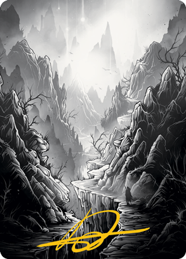 Mountain Art Card (Gold-Stamped Signature) [Innistrad: Midnight Hunt Art Series] (AMID 79)