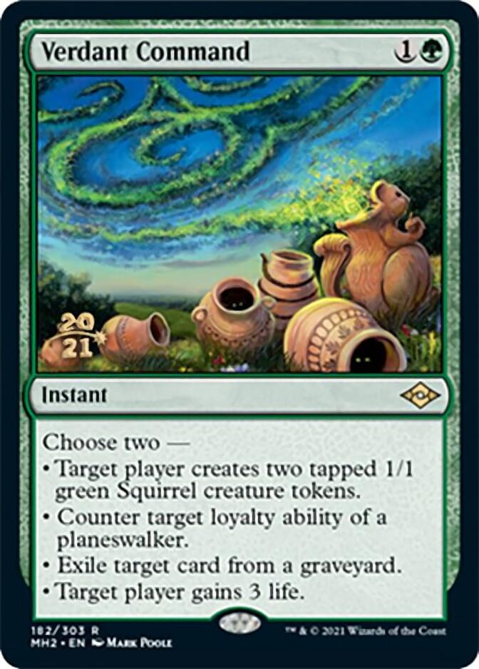 Verdant Command [Modern Horizons 2 Prerelease Promos] (PMH2 182)