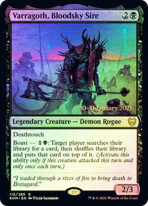 Varragoth, Bloodsky Sire  [Kaldheim Prerelease Promos] (PKHM 115)