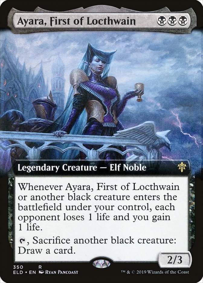 Ayara, First of Locthwain (Extended Art) [Throne of Eldraine] (ELD 350)