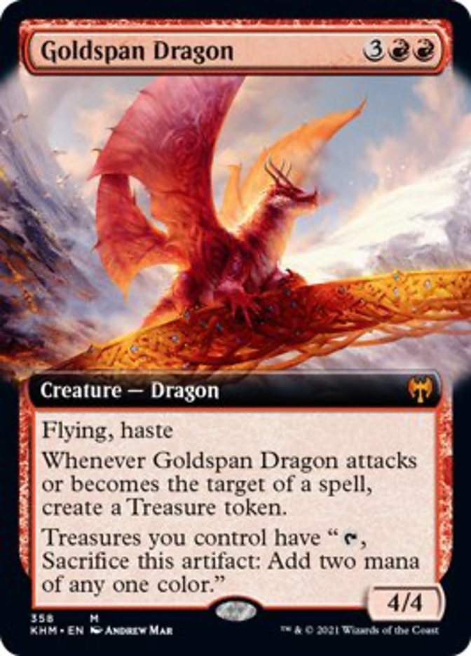 Goldspan Dragon (Extended Art) [Kaldheim] (KHM 358)