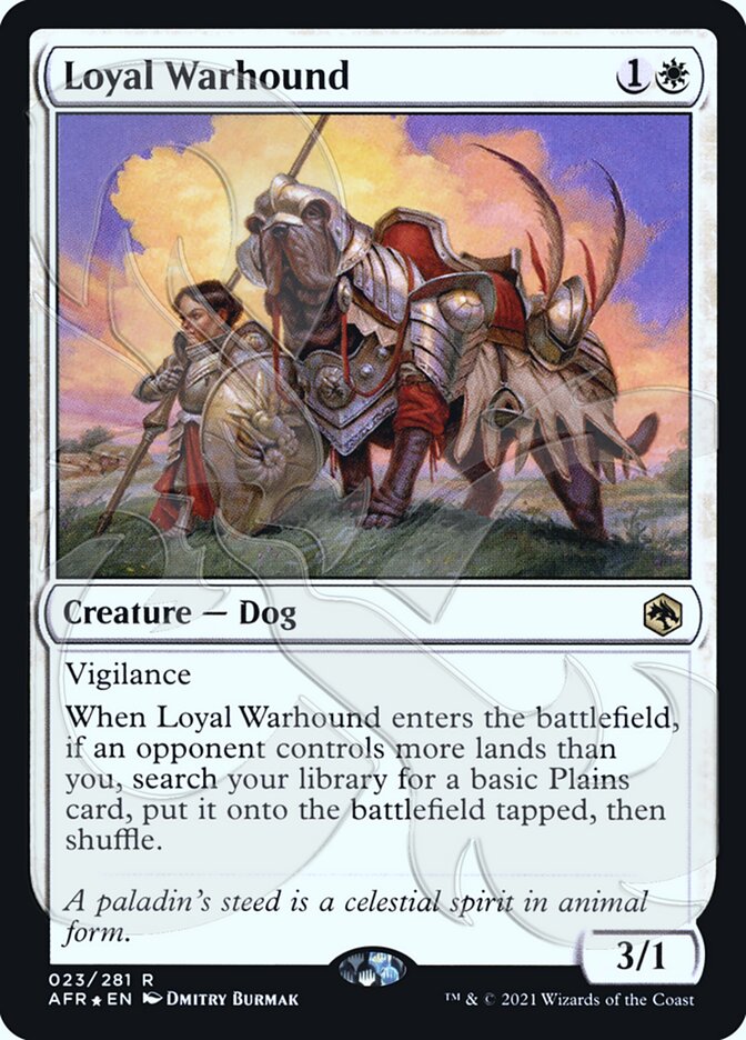 Loyal Warhound (Ampersand Promo) [Dungeons & Dragons: Adventures in the Forgotten Realms Promos] (PAFR 23A)