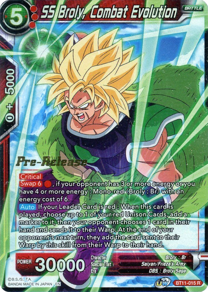SS Broly, Combat Evolution [BT11-015]