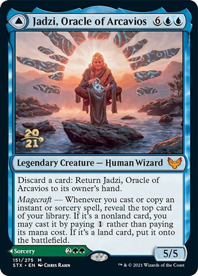 Jadzi, Oracle of Arcavios // Journey to the Oracle [Strixhaven: School of Mages Prerelease Promos] (PSTX 151)