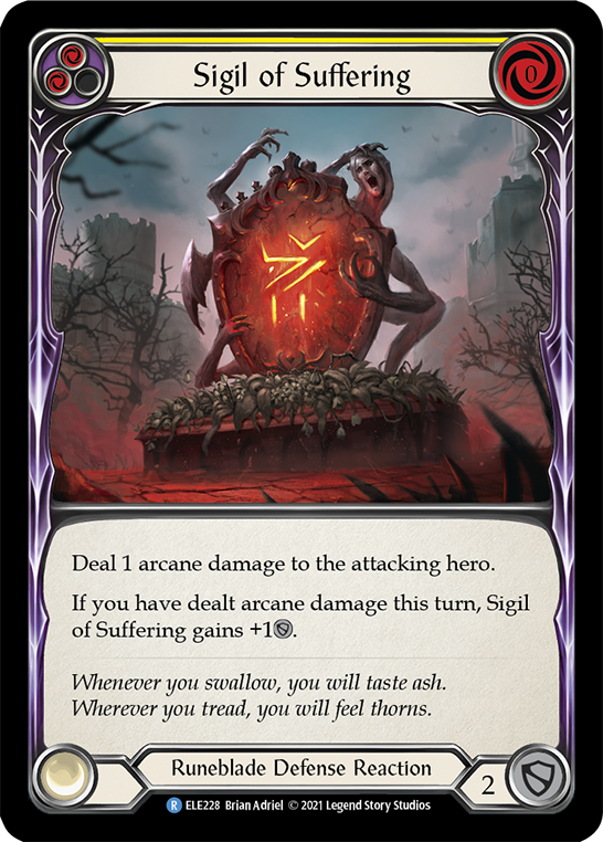 Sigil of Suffering (Yellow) [ELE228] 1st Edition Rainbow Foil