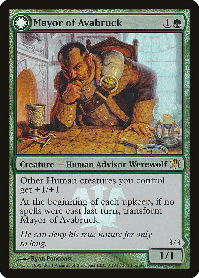 Mayor of Avabruck // Howlpack Alpha (Prerelease) [Innistrad Prerelease Promos] (PISD 193)