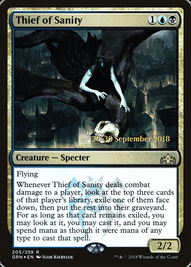 Thief of Sanity  (Prerelease) [Guilds of Ravnica Prerelease Promos] (PGRN 205S)